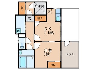 染野ハイツⅢの物件間取画像